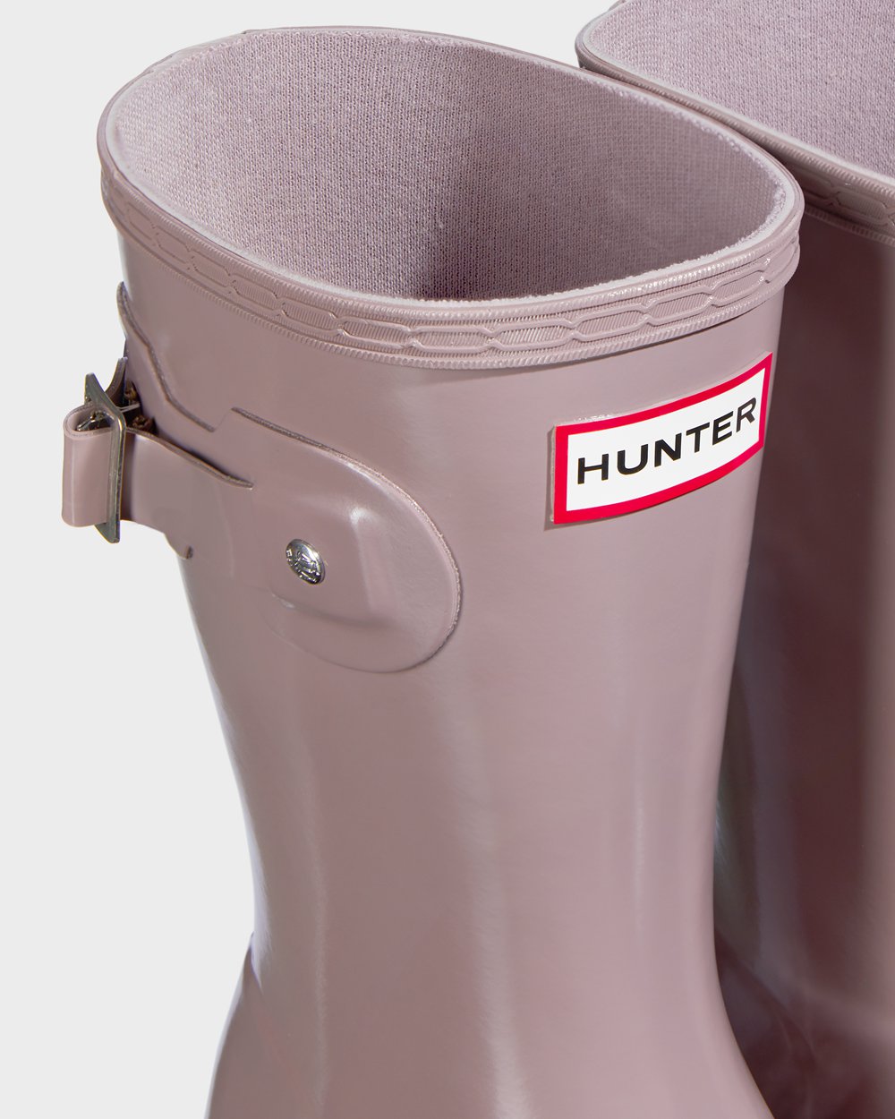 Womens Short Rain Boots - Hunter Original Tour Foldable Gloss (04UXGMKFZ) - Purple